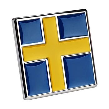 Metal 3D Suedia Națiune Pavilion Autocolant Auto pentru Volvo XC90 S90 S60L V40 V60 S80 XC60 Auto suedez-Spate, Portbagaj Insigna Emblema Decor