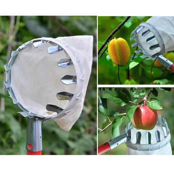 Metal Culegător de Fructe de Livada de Grădinărit Măr Piersic Copac Mare Cules de Instrumente de Fructe Catcher Colector Unelte de Grădinărit 15cm x 20cm
