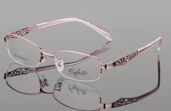 Metal femei terminat ochelari miopie doamna scurt cu deficiențe de vedere Ochelari baza de prescriptie medicala ochelari roz ochelari rama de ochelari -0.50 la -6.00