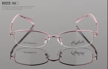 Metal femei terminat ochelari miopie doamna scurt cu deficiențe de vedere Ochelari baza de prescriptie medicala ochelari roz ochelari rama de ochelari -0.50 la -6.00
