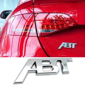 Metal Logo-ul ABT Eticheta Autocolant Pentru Audi S1 QS7 TT RS3 SQ2 RS6 RS7 SQ7 A3 RS4 RS5 SQ8 A8L S6 A4 Q5 A1 S5 S4 A5 Portbagaj 3D Insigna