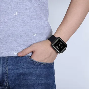 Metal Magnetic Caz pentru Apple Watch Band 44mm/40mm Acoperire pentru IWatch Seria 5 4 3 2 38mm/42mm Ceasul Bara cu Ecran Protector