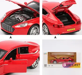 Metal Model de Masina 1:32 Aston Martin Aliaj Model de Masina Cu Trage Înapoi jucărie Electronică cu Simulare de lumini și Muzică Model de Masina Jucarii