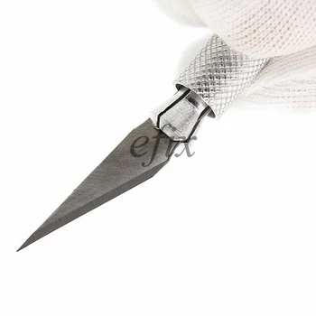 Metal Mâner de Bisturiu 6 Lame de Cutit de Lemn Tăietor de Hârtie Ambarcațiuni Pen Cutite de Gravat Cuțit DIY Reparatii Scule de Mana