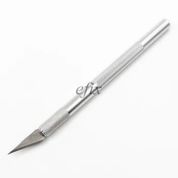 Metal Mâner de Bisturiu 6 Lame de Cutit de Lemn Tăietor de Hârtie Ambarcațiuni Pen Cutite de Gravat Cuțit DIY Reparatii Scule de Mana