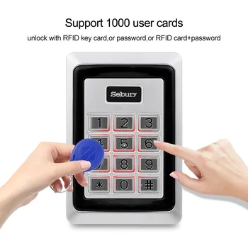 Metal RFID Control Acces Tastatura Impermeabil în aer liber, husa de Ploaie 125KHz Cititor de Carduri 10buc EM4100 Keyfobs pentru Sistemul de Blocare Sebury