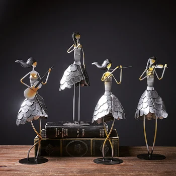 Metal Trupa De Sex Feminin Model Home Decor Living Decor Vitrina Fata Meserii Figurine De Halloween, De Crăciun Decor Nunta Cadou