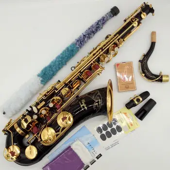 MFC Saxofon Tenor 82Z Lac Negru Cu Cazul Sax Tenor purtător de cuvânt Ligatură Stuf Gât Instrument Muzical Accesorii