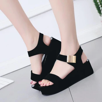 MHYONS 2019 Noi de Vara Femei Sandale Pantofi Plat Femeie Platforma Sandale Confortabile, Casual, Cârlig Buclă Sanda Încălțăminte pentru Femei