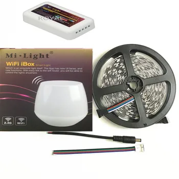 Mi.lumina 2.4 G Condus Controlle+RGBW RGBWW 5050SMD Benzi cu Led-uri Lumina DC12V+WIFI Ibox Controller 5/10/15/20m gratuit nava