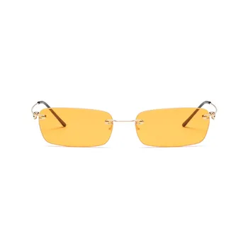 Mic Pătrat de sex Feminin de ochelari de Soare Fara rama ochelari de Soare Patrati Femei 2019 Brand Designer de Vară pentru Bărbați Ochelari de Soare fără ramă Uv400