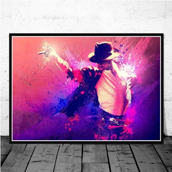 Michael Jackson PAR muzicianul Regelui Star Poster mural regele muzicii dansatoare panza pictura si decorare decor camera Poster