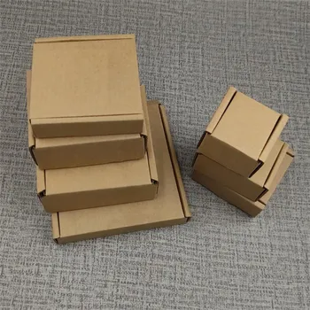 Mici De Hârtie Kraft Cutie De Carton Ondulat Îngroșat Transport Postal Cutie De Hârtie Maro De Ambalare Bijuterii Cutie De Cadou