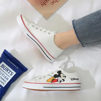 Mickey Disney Femei pantofi de panza pentru femei de moda pantofi plat respirabil doamnelor adidasi casual de primavara de sex feminin de cauzalitate pantofi de femeie