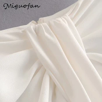 Miguofan Fuste femei albe talie mare split fermoar fusta Fund sexy doamne de birou de Vară de sex Feminin uniformă 2020 falda mujer za