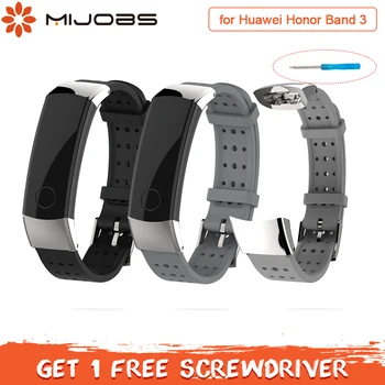 Mijobs Sport Silicon Curea de mână pentru Huawei Honor Banda a 3-Curea Inteligent Bratara Înlocui Bratara pentru Onoare Banda a 3-Curea Correa