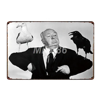 [ Mike86 ] Alfred Hitchcock Pasăre de Metal Poster de arta Retro de Perete acasă Vintage Tin Semn Decor FG-222