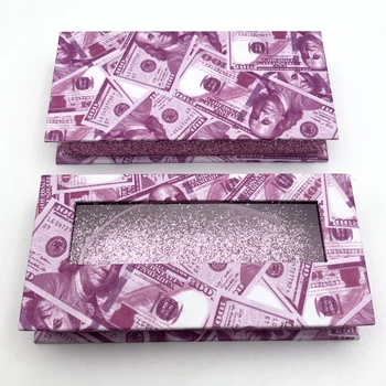 Mikiwi en-Gros 50pcs Pătrat Bani roz Gene False Ambalaj Cutie cu Logo-ul Personalizat 3d Nurca gene Cutii de Marmură Cazul cutie Goală