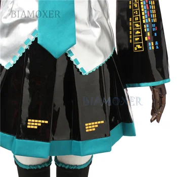 Miku PU Costume Cosplay Vocaloid Set Complet Cosplay Costum costume Cosplay Anime harajuku Costume
