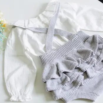 MILANCEL 2020 Haine pentru Copii Baby Girl Tricot Bodsuit Solid Copilul Gafă Moale de Îmbrăcăminte Nou-născuți