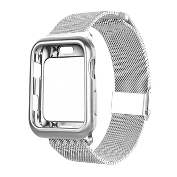 Milanese Loop Brățară din Oțel Inoxidabil trupa + caz Pentru Apple Watch seria 123 42mm 38mm curea pentru iwatch 4 5 40mm 44mm curea