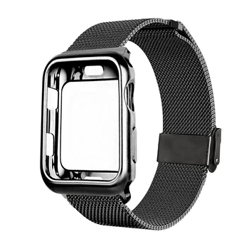 Milanese Loop Brățară din Oțel Inoxidabil trupa + caz Pentru Apple Watch seria 123 42mm 38mm curea pentru iwatch 4 5 40mm 44mm curea