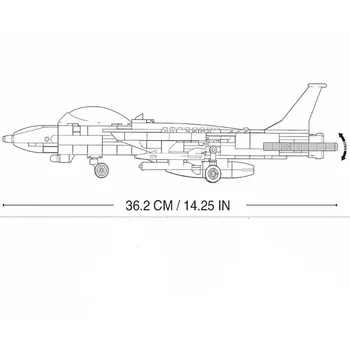 Militar serie război mondial US Air Force F14D luptător soldat Model Figurine de Acțiune blocuri Jucarii si Cadouri