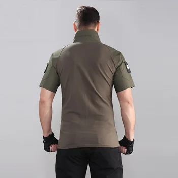 Militar Tricou de Vara Barbati Maneca Scurta Camuflaj Tricouri de sex Masculin de Luptă Airsoft-NE Forța de Luptă Haine de Camuflaj Tactice Tricou