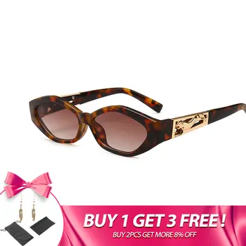 Mimiyou Retro Ochi de Pisică ochelari de Soare Femei Leopard de Aur Ochelari de Soare Doamna de Moda de Epocă Ochelari de Nuante de Design de Brand Design Oculos