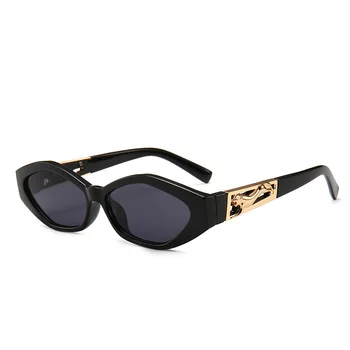 Mimiyou Retro Ochi de Pisică ochelari de Soare Femei Leopard de Aur Ochelari de Soare Doamna de Moda de Epocă Ochelari de Nuante de Design de Brand Design Oculos