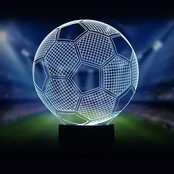 Minge De Fotbal În Formă Noaptea Lumini Colorate Lampa De Fotbal Sport Fani Cadouri Bar Club World Cup Casa De Decorare Pentru Copii Cadou De Ziua De Nastere