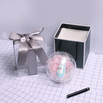 Minge transparent cutie de cadou Arc Panglică ruj parfumuri cutie de bomboane ambalaje din plastic Коробка для подарков картон face afaceri cu voi. actele boda