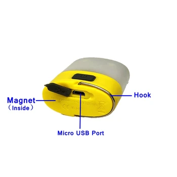 Mingray USB Reîncărcabilă LED-uri de lumină de Înaltă Calitate felinar portabil IP65 litiu baterie ultra luminos mini cort de lumina pentru exterior