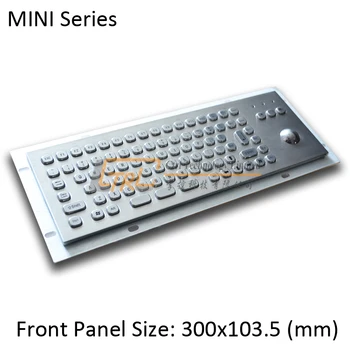 MINI 86 de taste inoxidabil tastatura cu trackball-ul optic, mini metal tastatură, trackball, mini chioșc tastatura