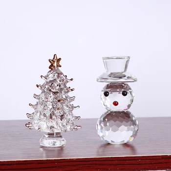 Mini Crystal Pomi de Crăciun Frigure om de Zapada Ornament de Crăciun Acasă Decoratiuni Accesorii Cristal Meșteșug Cadouri pentru Copii