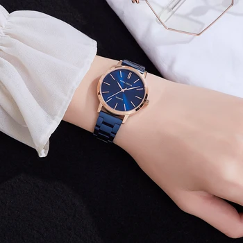 MINI FOCUS Moda Femei Ceasuri de Lux de Brand Casual, Doamnelor Ceas de mână rezistent la apă Oțel Inoxidabil Reloj Mujer Montre Femme Albastru