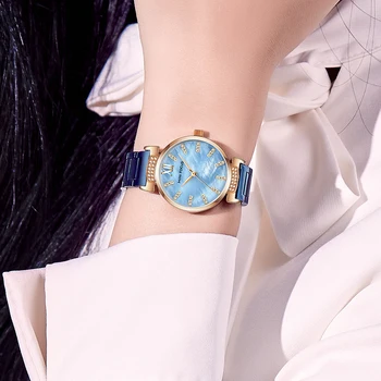 MINI FOCUS Rochie de Femei Cuarț Ceasuri din Oțel Inoxidabil Simplu Analog Ceas de mână pentru Doamna Relogios Feminino Ceas 0227 Albastru