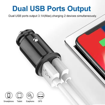 Mini Incarcator Auto USB cu 2 porturi Dual USB Încărcător de Telefon Mobil de Încărcare Rapidă Universal de Mare capacitate Adaptor Auto