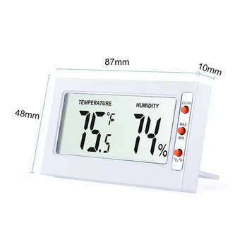 Mini LCD Digital de Interior Convenabil Senzor de Temperatură și Umiditate Metru Termometru Higrometru cu Ecartament