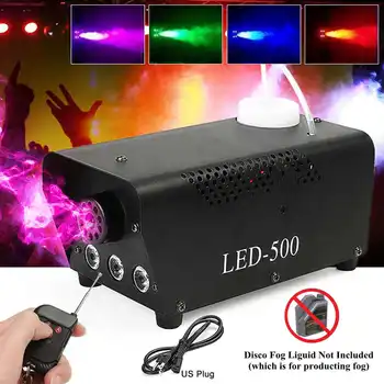 Mini LED RGB Wireless 500W Ceață de Fum Ceață Mașină Efect Disco DJ Petrecere de Anul nou cu Telecomanda LED fogger