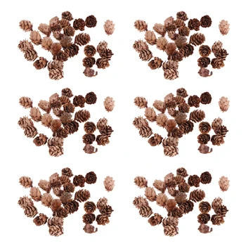 Mini Mic Naturale Uscate, Conuri de Pin În Vrac Flori Uscate pentru Decor de Crăciun sau de Crafting Pachet de 180 Buc