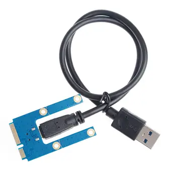 Mini PCI-E Express 1x To16x USB 3.0 Extender Riser Card Adaptor SATA Cablu de Alimentare