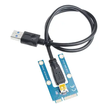 Mini PCI-E Express 1x To16x USB 3.0 Extender Riser Card Adaptor SATA Cablu de Alimentare