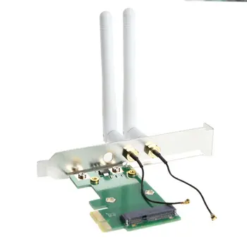 Mini PCI-E PCI-E Adaptor Convertor Wireless Adaptor Wifi Cu Antena de 2dB Receptor wifi de Rețea Adaptor de Card