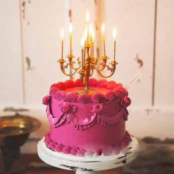 Mini plastic sfeșnic lumânare petrecere de ziua de naștere tort instrument de decorare tort
