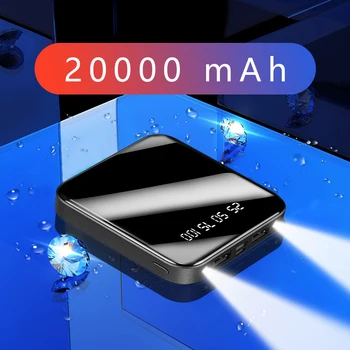 Mini Power Bank 20000mah Încărcare Portabil Powerbank Slim Poverbank Externe Acumulator Pachet Incarcator Pentru iPhone 6 8 Xiaomi Mi 9