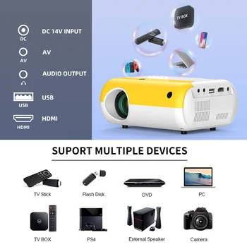Mini Proiector LED Portabil Home Theater Video 1080P Sprijinit Beamer Salange P80 2800 Lumeni Film Proyector Joc Cadou pentru Copii