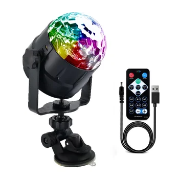 Mini RGB LED Crystal Magic Ball Etapă Efect de Iluminat cu telecomanda si USB plug Bec Lampa Petrecere Disco Club DJ Lumina Laser Show