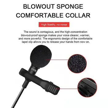 Mini Tip C Rever Lavaliera Clip-on Înregistrare Microfon Condensator Microfon pentru Huawei P10/20/30 de Smartphone-uri Android USB Microfon