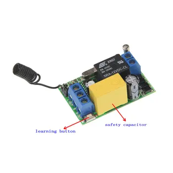 Mini Wireless RF Control de la Distanță Comutator de Lumină 10A Ieșire Releu Radio AC 220V 1 CH Canal 1CH Modul Receptor +Transmițător